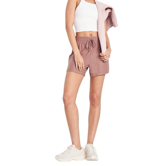 Universal Thread Size XS Dusty Pink High-Rise Elastic Waist Casual Shorts - Picture 1 of 6